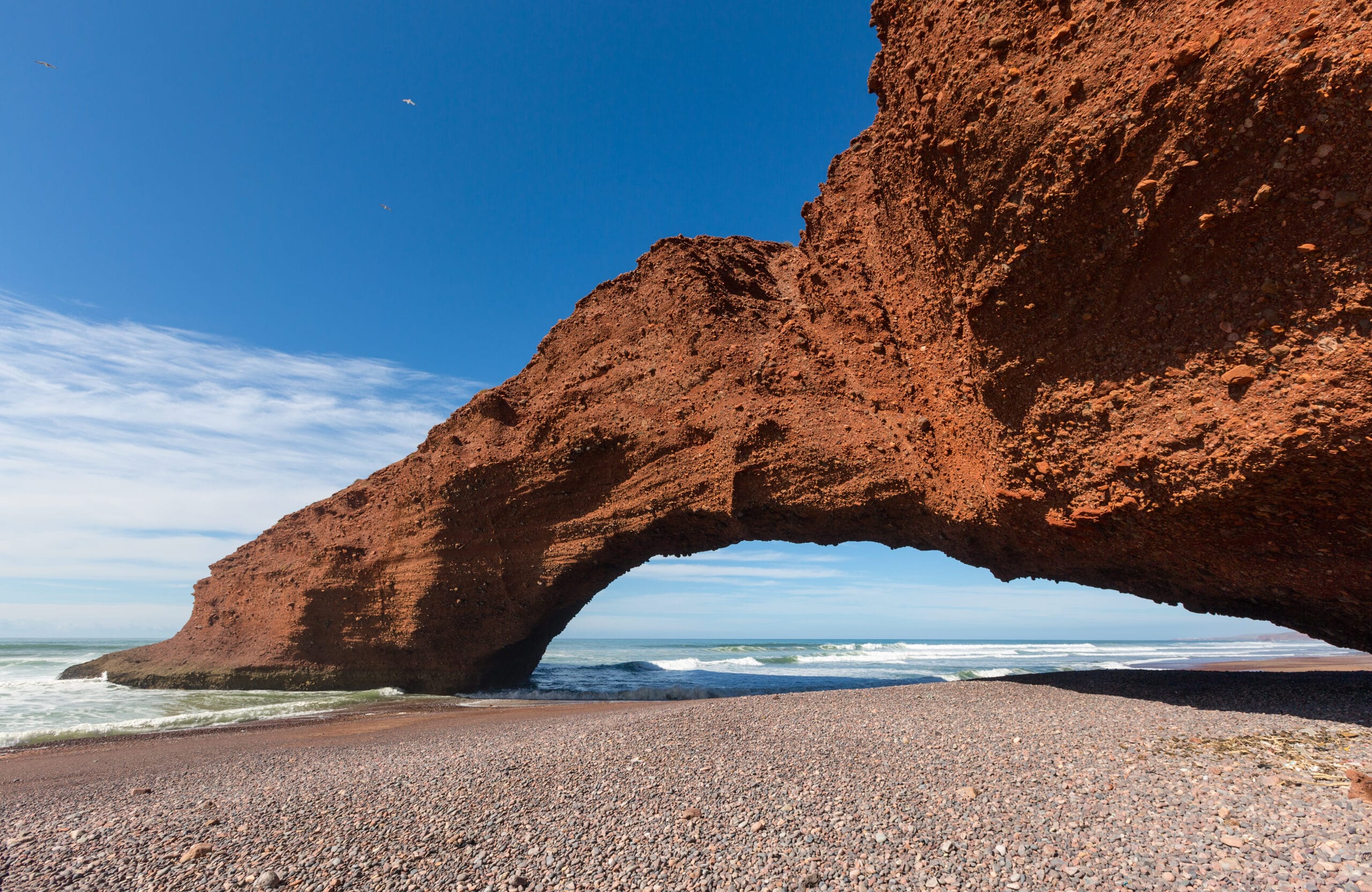 Legzira Beach With Arched_Rock_ In Morocc